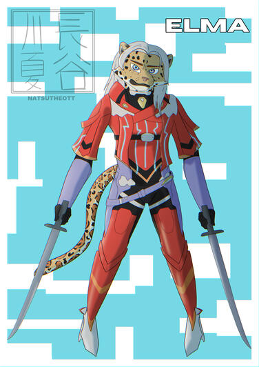 Elma Jaguar (Mar 2025) Redesign of Elma from Xenoblade Chronicles X as a jaguar.